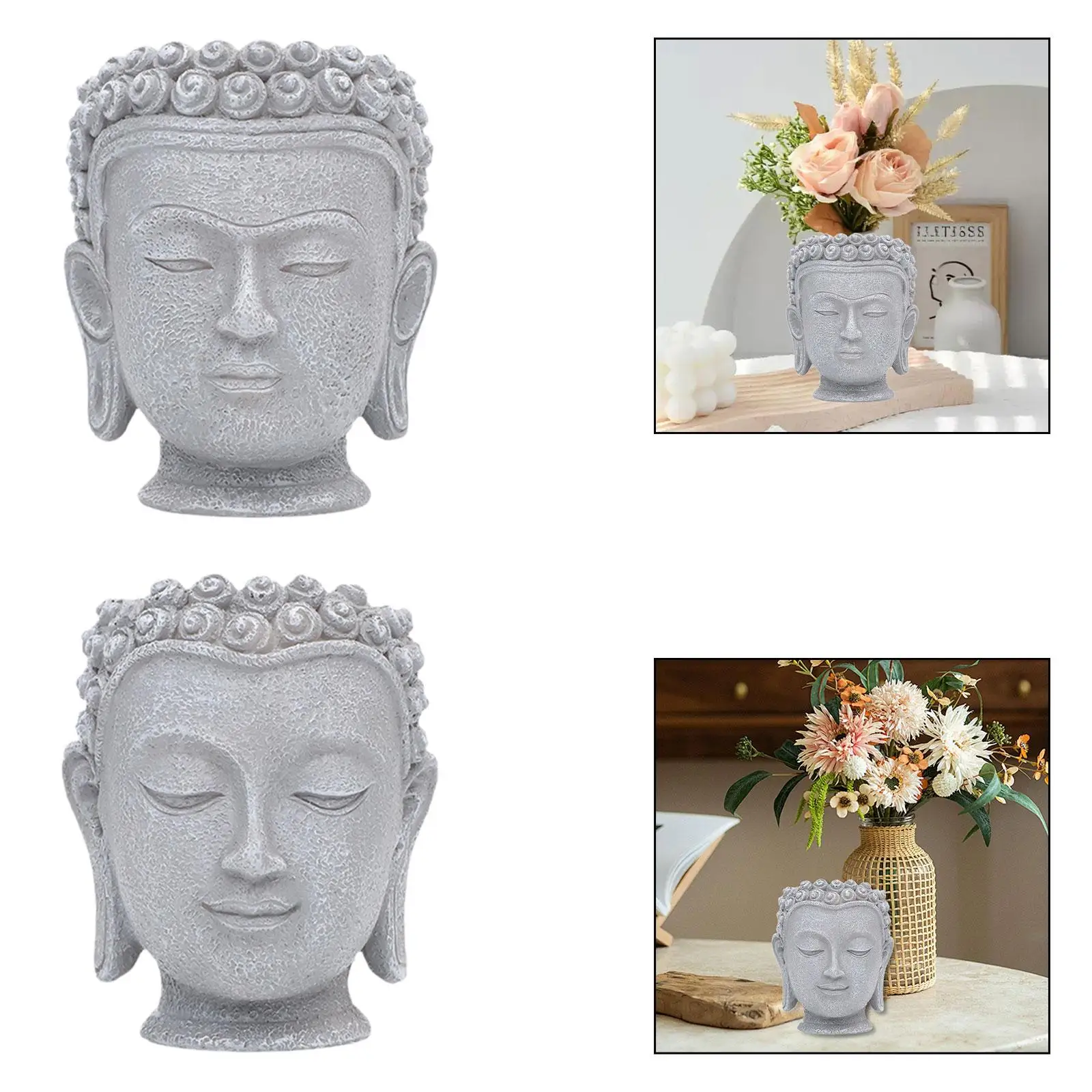 

Голова Будды Цветочный горшок Декоративный контейнер для растений для стола Кухня Офис