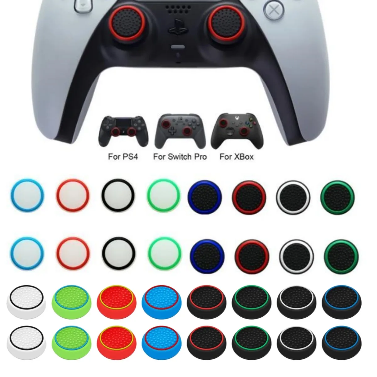 100 шт., мягкий резиновый силиконовый противоскользящий чехол для большого пальца, чехол для Play Station 4 PS 4 PS4 Slim Pro Xbox One PS5 100 шт., мягкий резиновый силиконовый противоскользящий чехол для большого пальца, чехол для Play Station 4 PS 4 PS4 Slim Pro Xbox One PS5