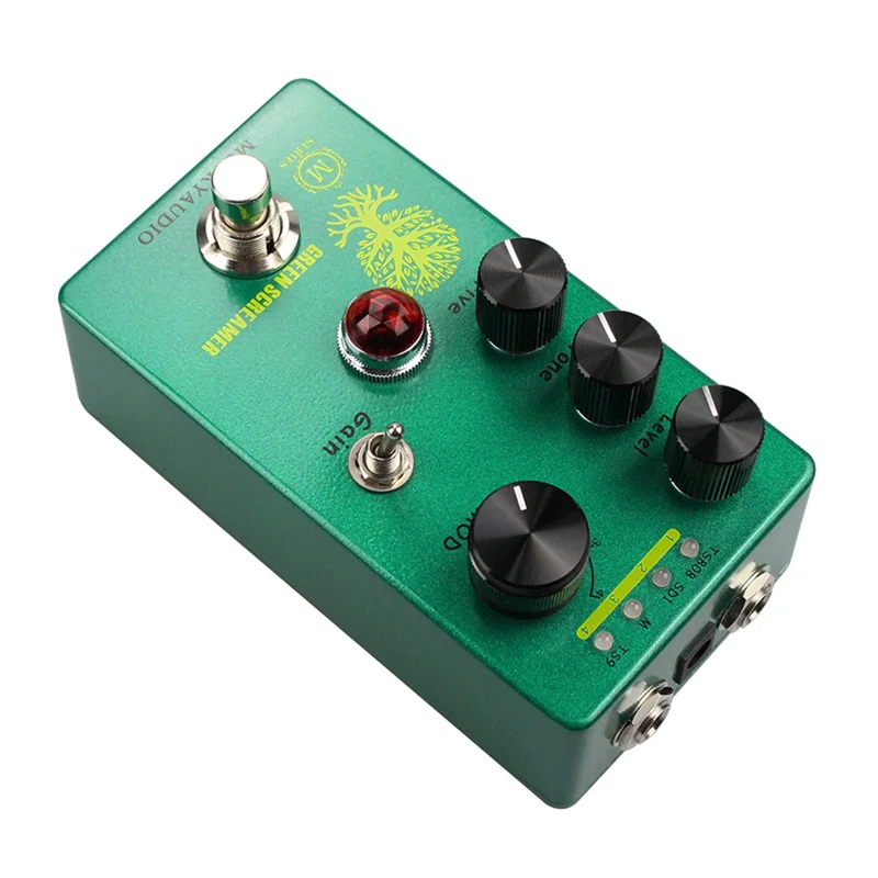 MOSKYAUDIO GREEN SREAMER Guitar OverDrive TS9/TS808 Effects Pedal True Bypass Function Guitar Effects Processor Accessories