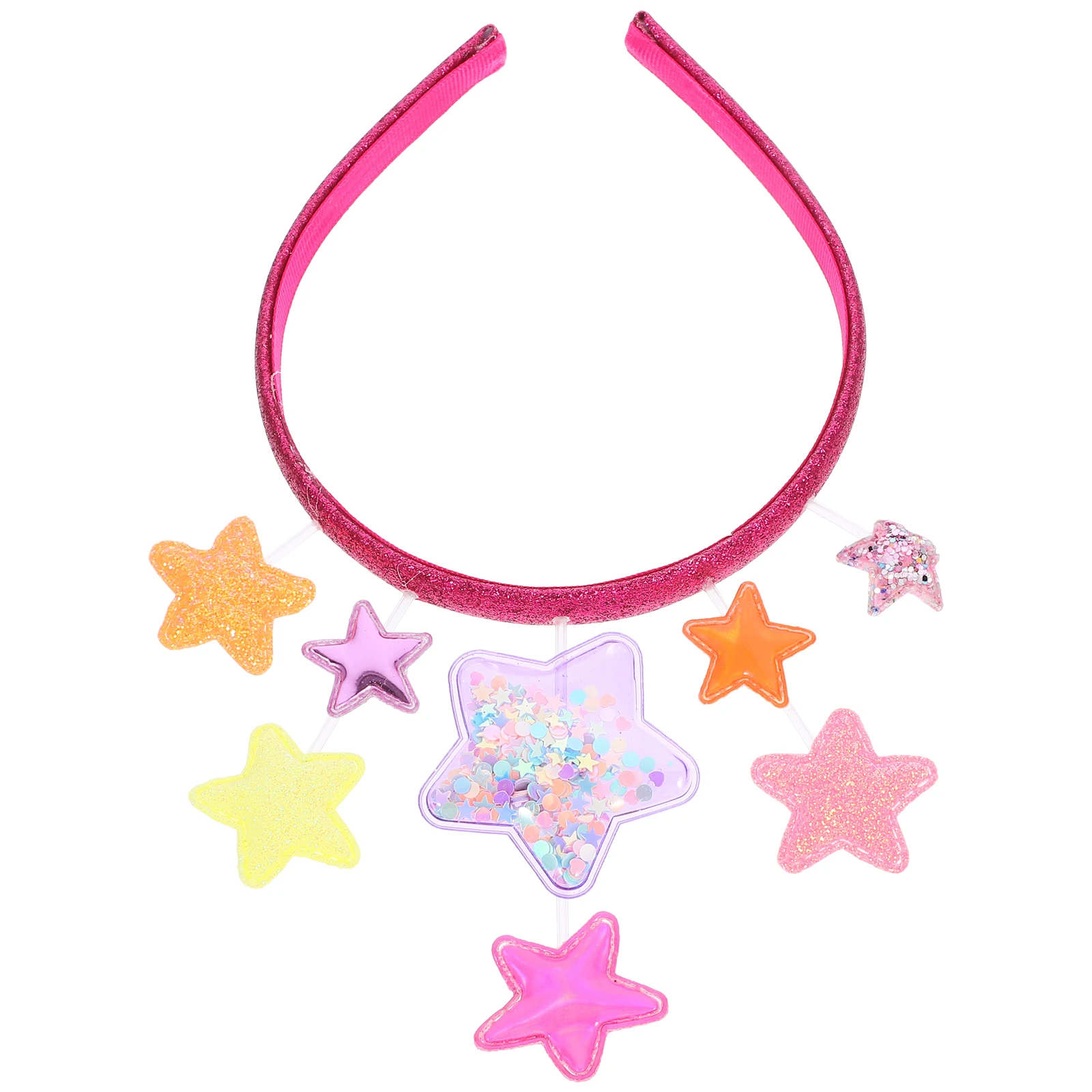 

Pentagram Headband Bridal Party Headband Plastic Base Sequins Star Hairbands for Party Wedding Accessories