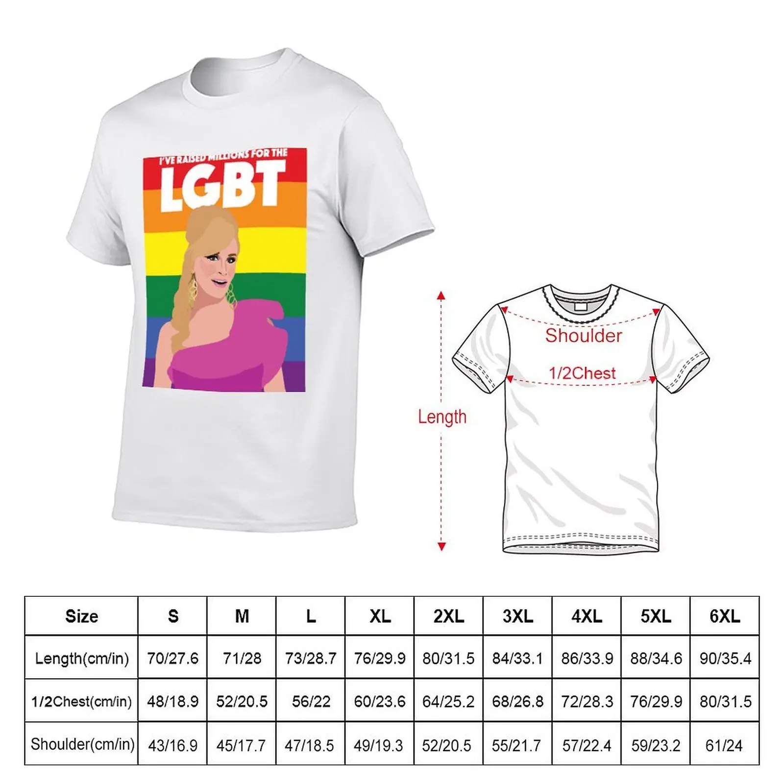 سونجا مورغان | لقد أرتفع المليون لـ LGBT | روني (ربات البيوت الحقيقية في نيويورك) تي شيرت تي شيرت رجل قطن تي شيرت
