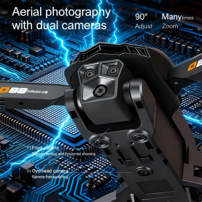 Lenovo D88 Drone 8K Aerial HD Dual Camera Photography Optical Flow Hovering Gesture Shooting Folding Brushless Power GPS Drone view 6
