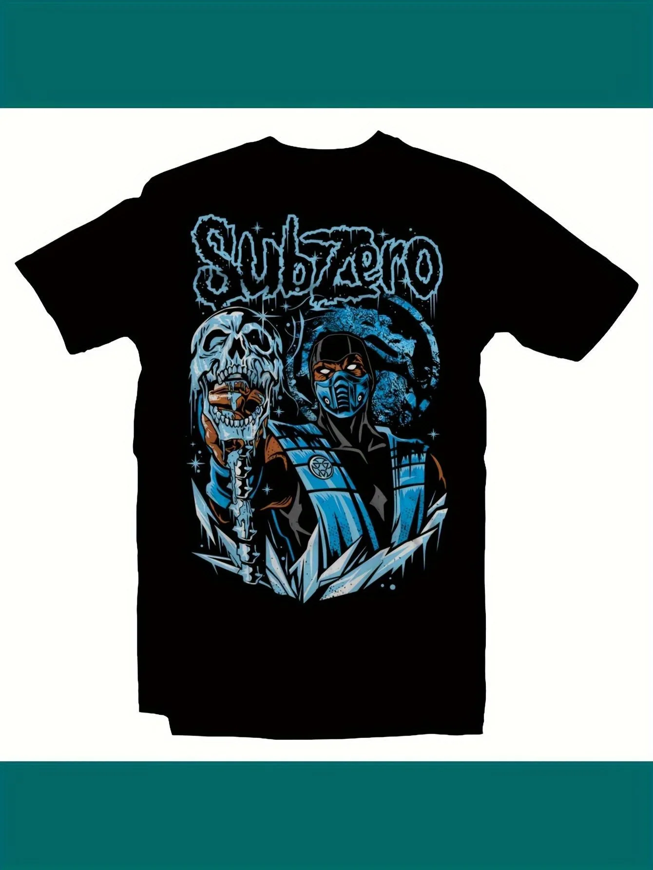 Men's Vintage Style SUBZERO Pattern T-Shirt - Breathable, Sweat-absorbing Cotton, Crew Neck Short Sleeve T-Shirt