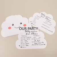 10 Sheets Cartoon Cloud Voting Card Gender Reveal Theme Predicitions Advice Game Card for Baby Shower Birthday Party Decoration