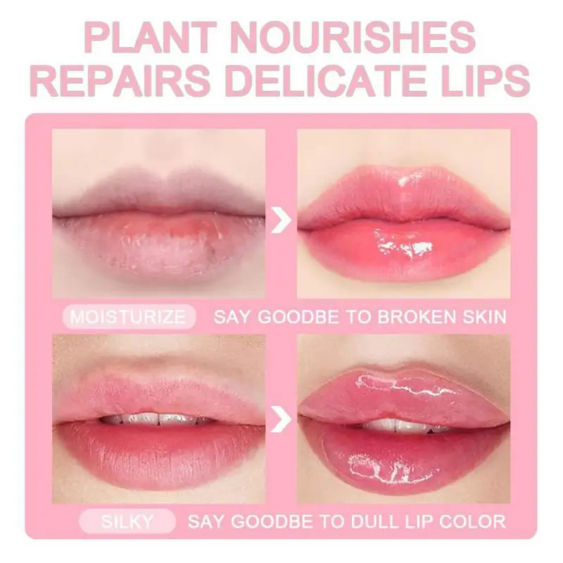 Lip Plumper Gloss Clear Crystal Jelly idratante Lip Oil Plumping Lip colorato riducendo le linee delle labbra cosmetici impermeabili per lucidalabbra