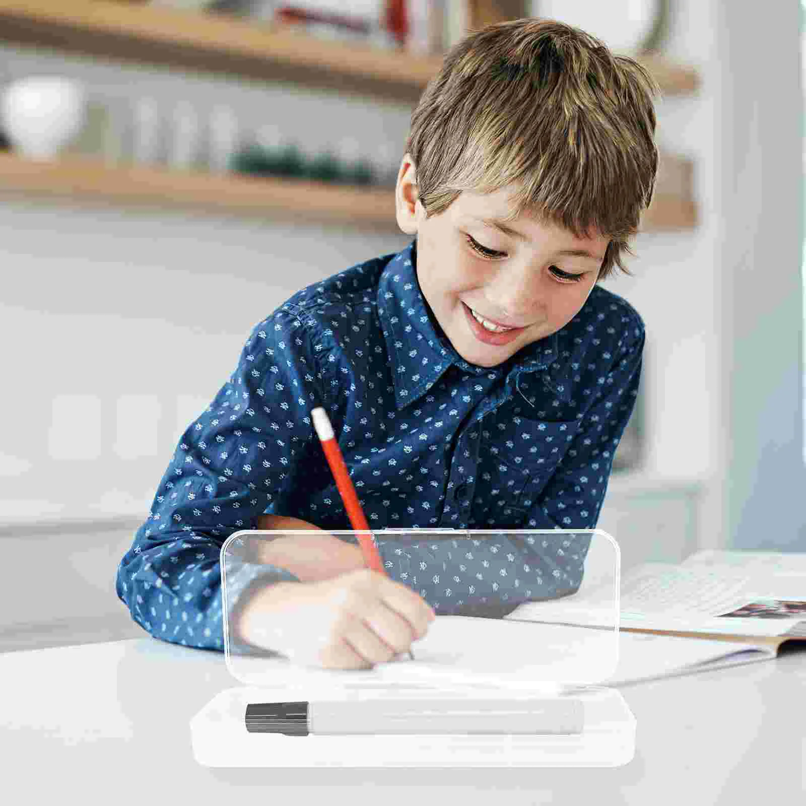 Transparent Pencil Case Large Capacity Pen Storage Container Plastic Desk ganizer Stationery Box Clear Portable