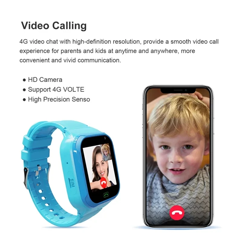 Smartwatch Wrist Kids Smart Watch Children Boys Girls Waterproof Child Electronic Digital Connected Wristwatch Clock Little Hand