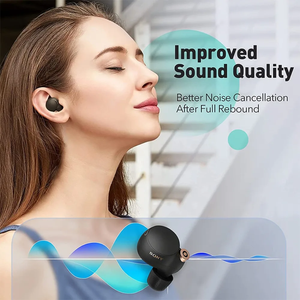 

2 pairs Sound Insulation Replacement Foam Earbuds Eartips Noise Reduction Nano Coating Soft Ear Plugs Pads Comfortable