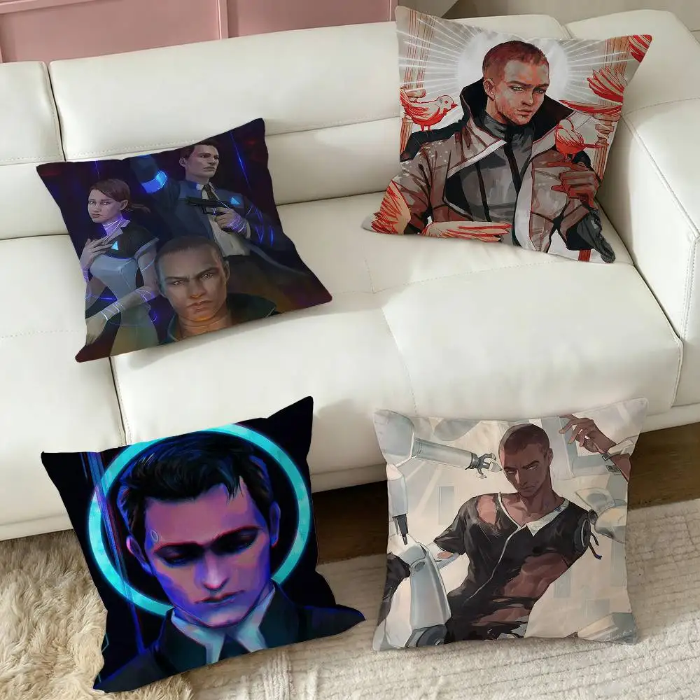 Detroit Become Human  Square Double-Sided printed Pillow Case Bedroom Bedside Pillow Sofa Cushion Cover