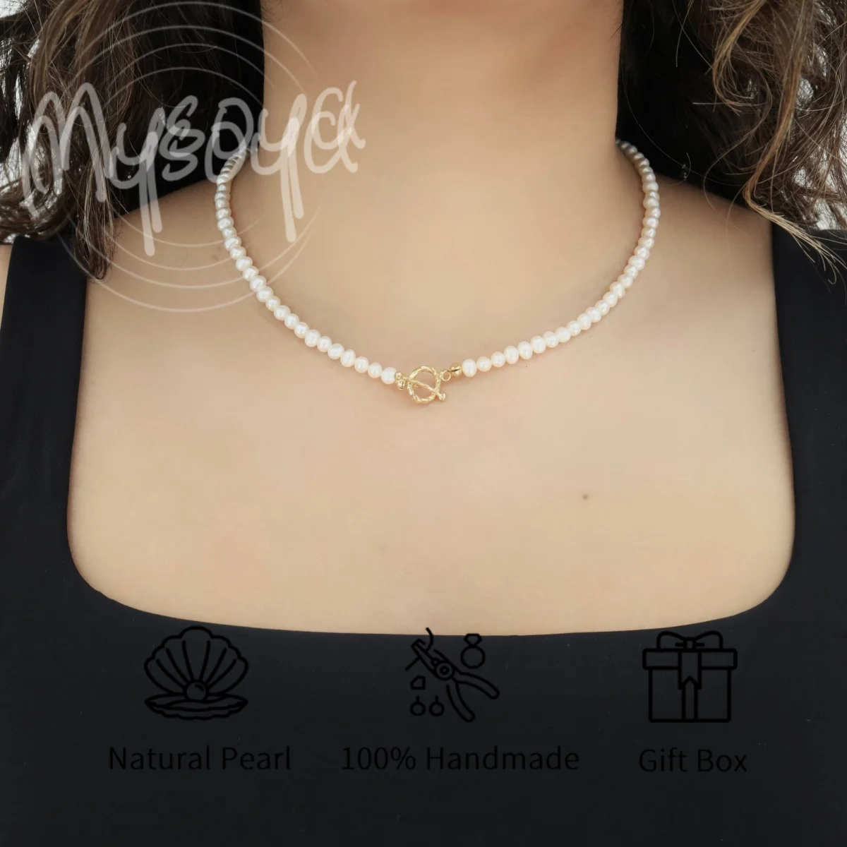 

MYSOYA 5-6 мм ожерелье из пресноводного жемчуга с застежкой OT, подарочная коробка, ювелирные изделия унисекс, индивидуальный подарок на день рождения, свадьбу для нее и него