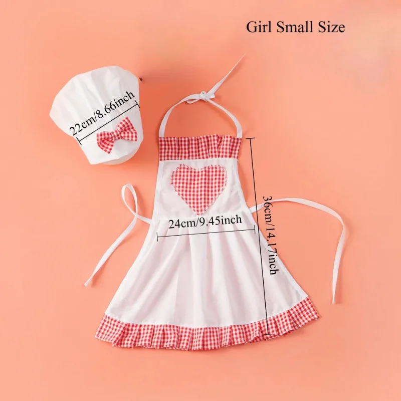 Delantal de Chef para bebé, conjunto de sombrero, accesorios de fotografía para bebé, accesorios de cocinero para recién nacido, sesión de fotos, sombrero de Chef a rayas, conjunto de disfraz de sirvienta