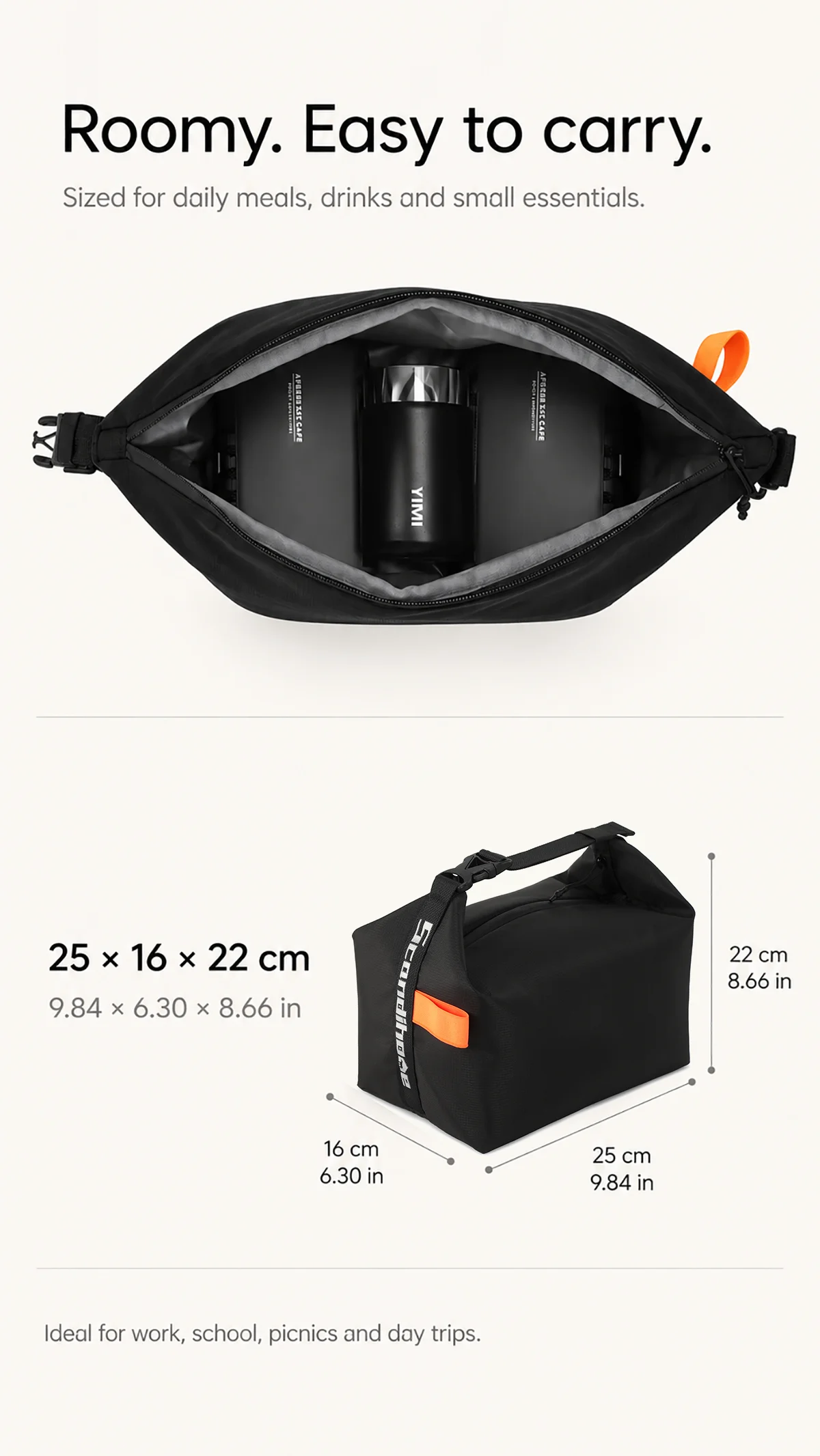 Isolierte Lunchtasche, Isolierung, Bento-Pack, Aluminiumfolie, Reistasche, Essensbeutel, Eisbeutel, tragbar, für Abendessen, Picknick, Lebensmittelaufbewahrung, Handtasche – Detail 3