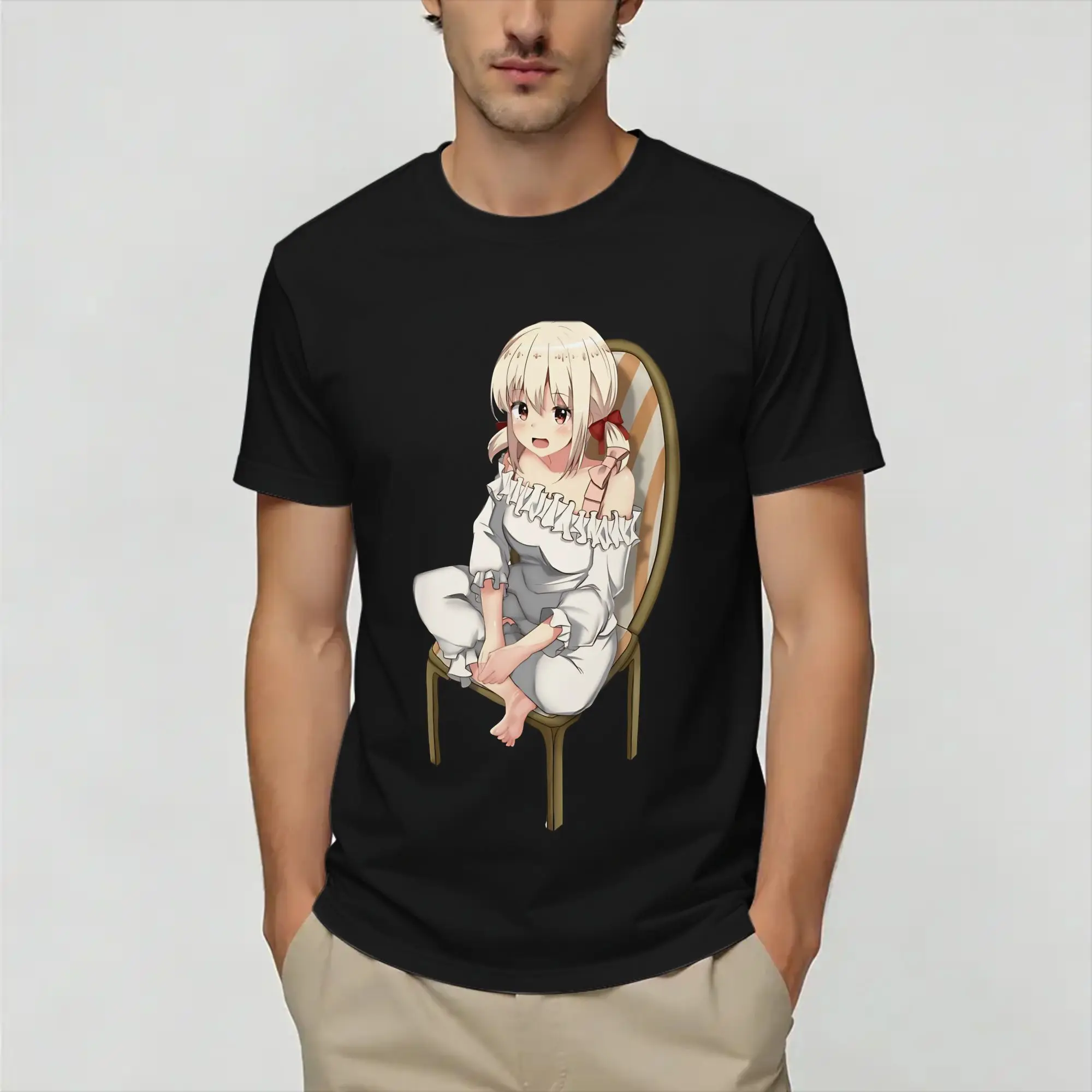 Lycoris Recoils  T Shirt Summer  Pure Cotton T Shirts For Couple Fashion Casual Tshirt Short-Sleeved Streetwear Top Tees
