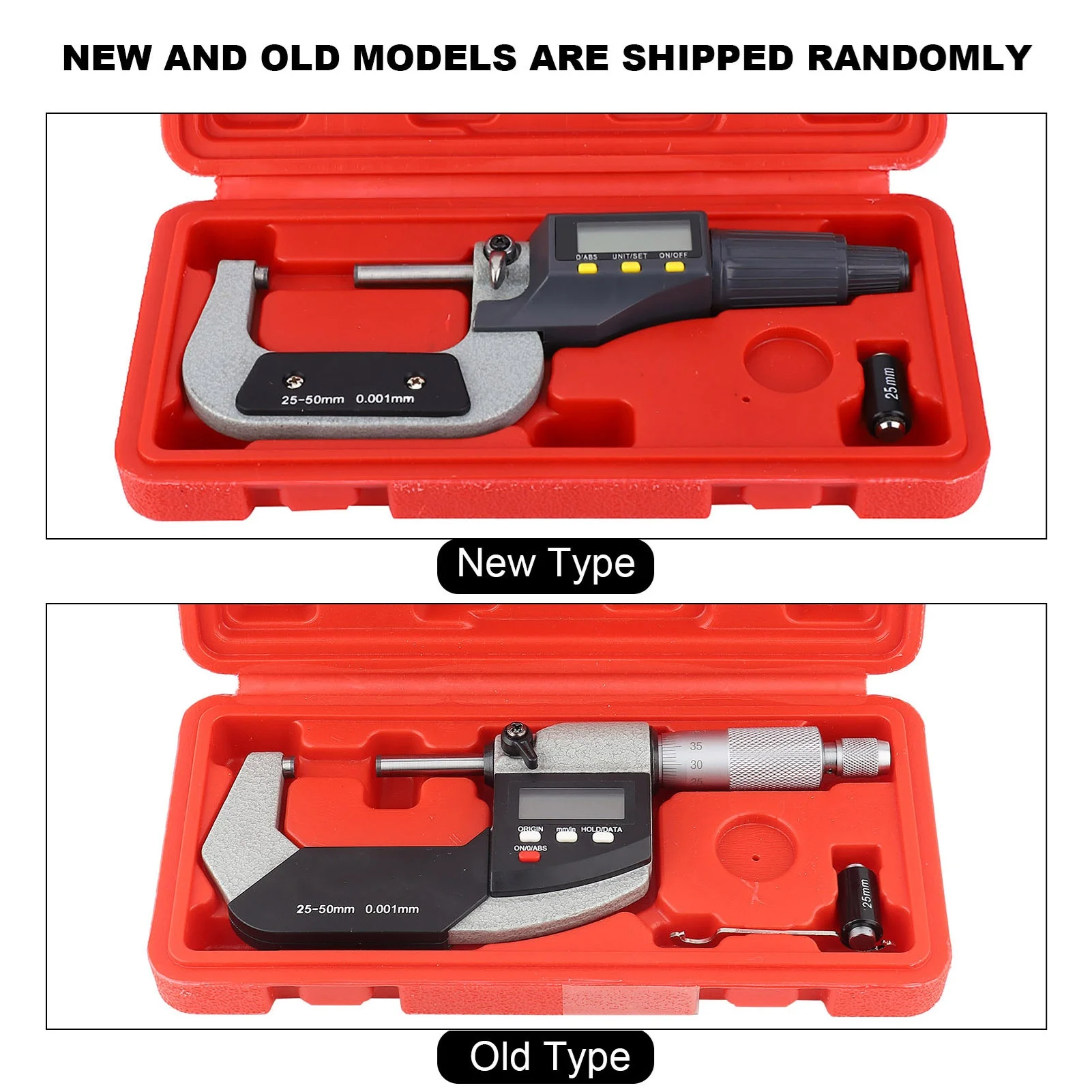 0.001mm 디지털 전자 마이크로미터 외경 마이크로미터 캘리퍼스 게이지