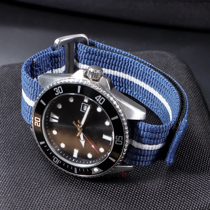 قسط النايلون حزام (استيك) ساعة ل تيودور ل Seiko 20 مللي متر 22 مللي متر الرجال العسكرية الرياضة المعصم الفرقة ل رولكس استبدال قماش معصمه