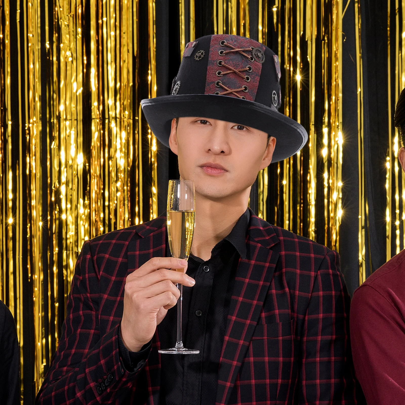 

Винтажный панк-готический стиль стимпанк, косплей, вечеринка, красная струна, украшение для взрослых, аксессуар для костюма, стимпанк