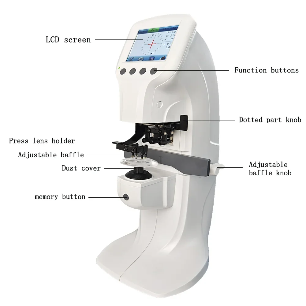 Medical Optical Instruments Focimeter Digital Auto Lens Meter Machine Lensometer D900