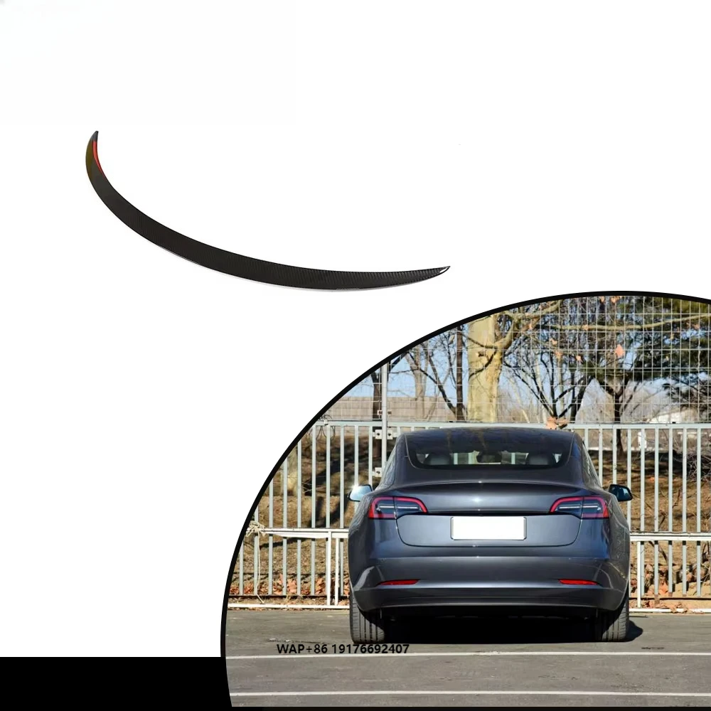 

Dry Carbon Fiber Rear Trunk Spoiler forTesla Model 3 2019-23