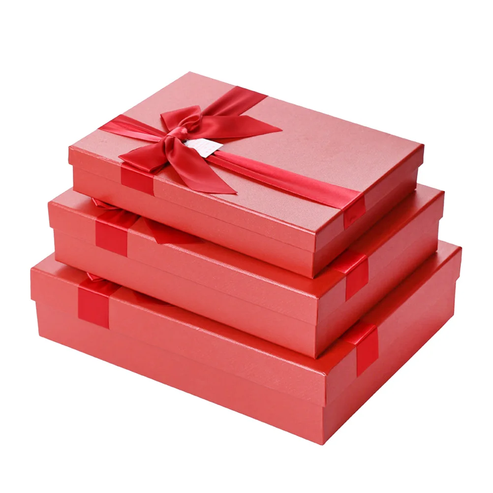 

Luxury Gift Box Strong Appearance Ribbon Scarf Shirt Book Wallet Present Packaging Elegant Design Special Occasion Wedding Party