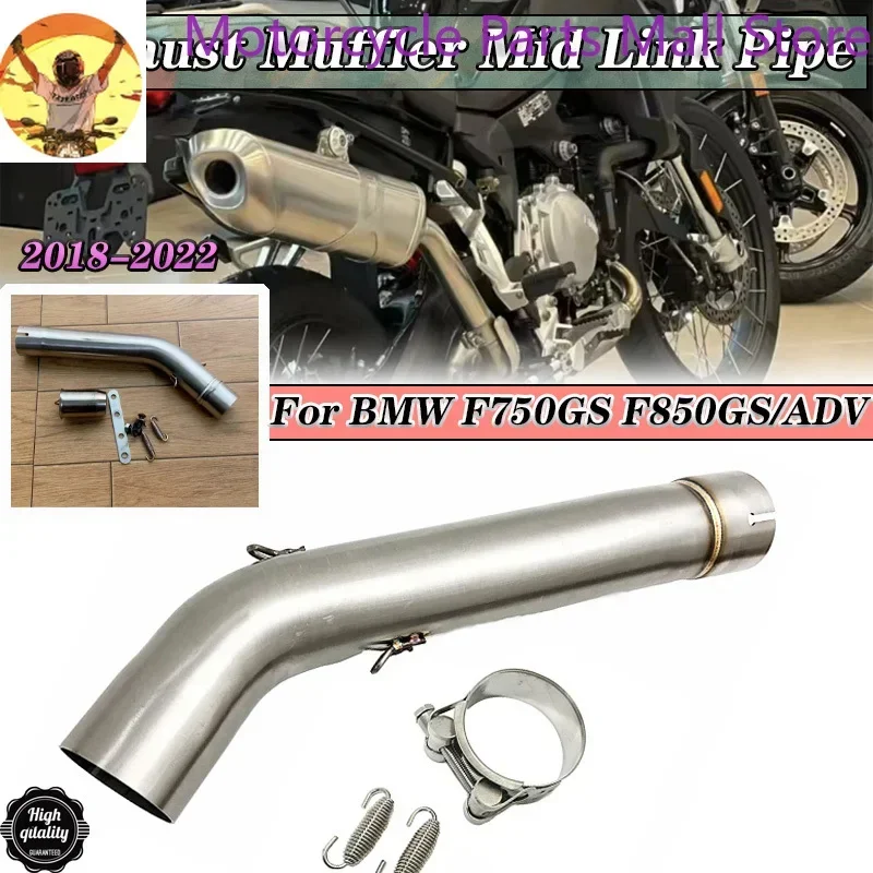 

F750GS F850GS Exhaust Muffler Mid Link Pipe Escape Slip-on For BMW F 850 GS ADV Adventure F 750 GS F850 GS 2018-2022