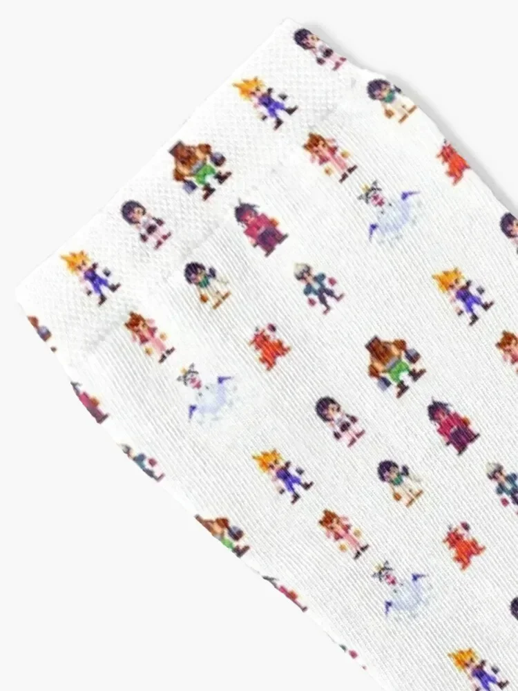 جوارب FF7 Pixel Character للجولف للأطفال جوارب قصيرة رياضية مخصصة للفتيات والرجال