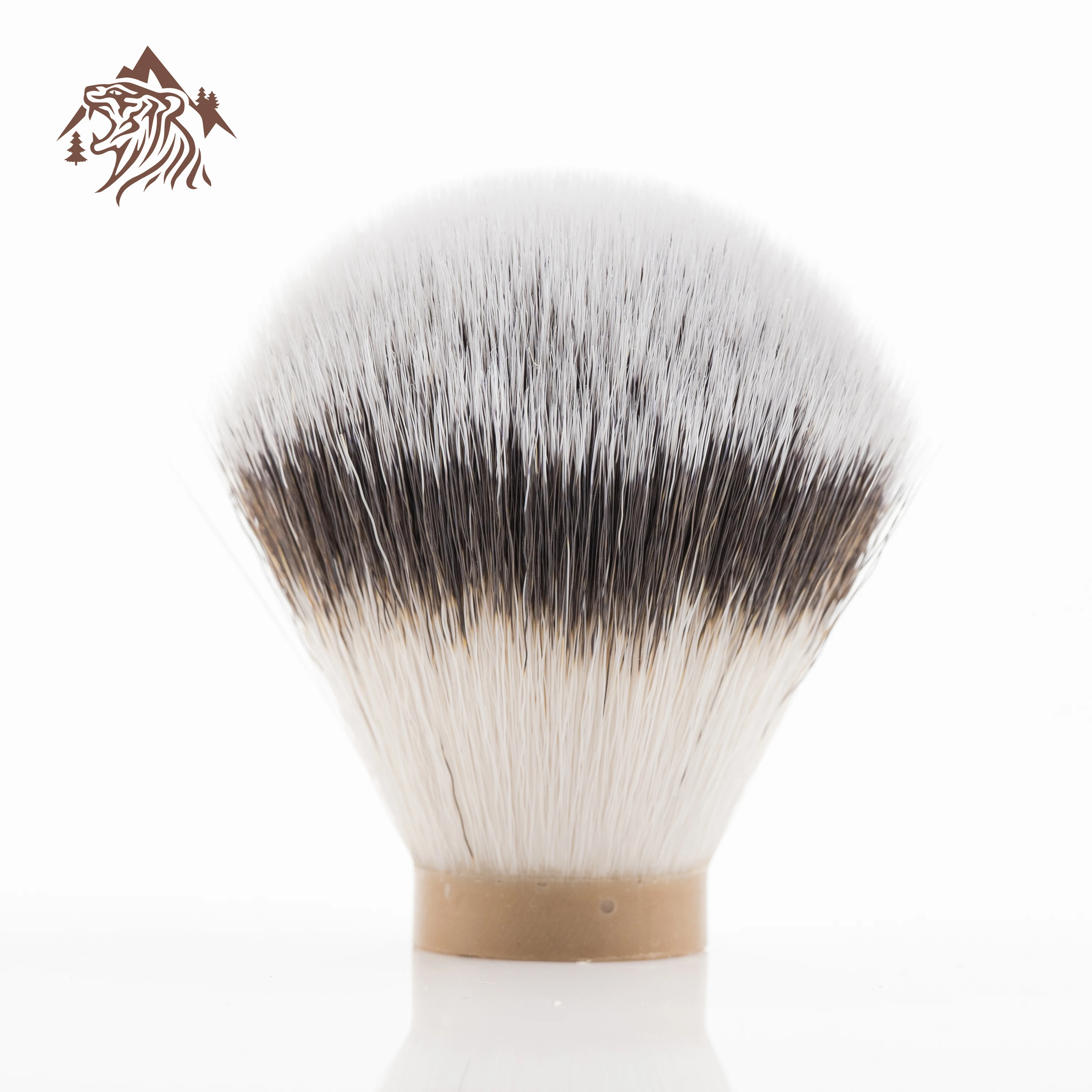 OUMO BRUSH-White three color synthetic hair shaving brush knots