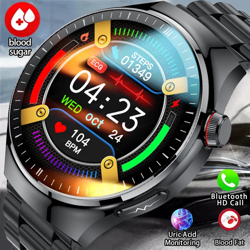 2024 neue medizinische Qualität Smartwatch Frauen EKG ppg hrv Blutfett Blutzucker Harnsäure Tester