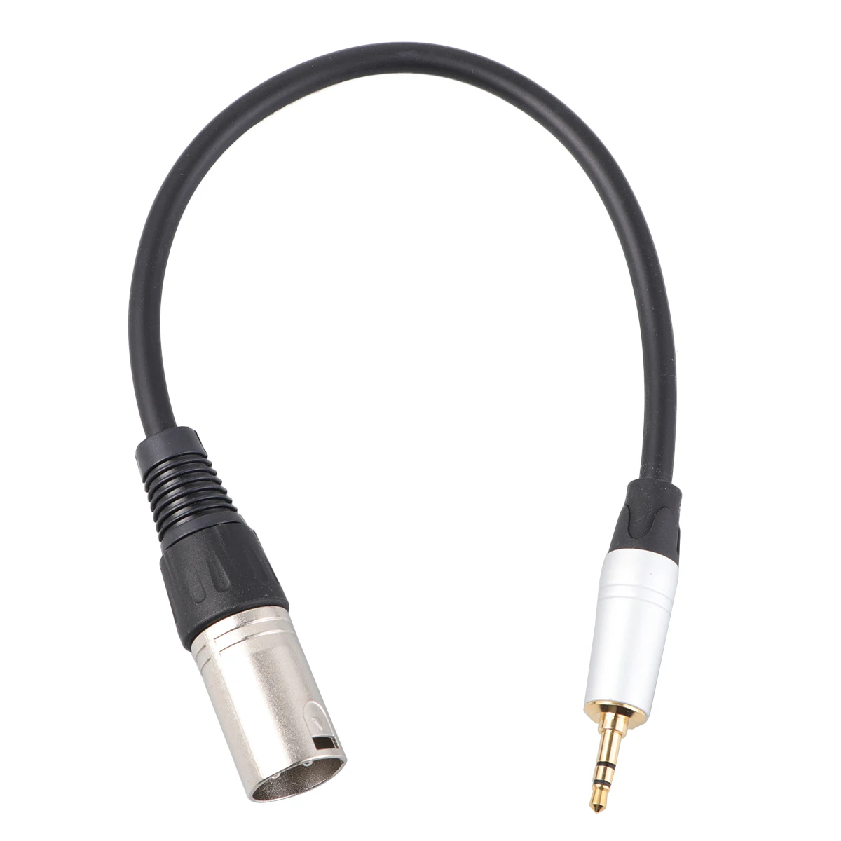 

Stereo 3.5mm Male to Xlr Male Audio Cable 0.3m Black Professional Mic Adapter for Camera Computer Mixer Speaker Amplifier