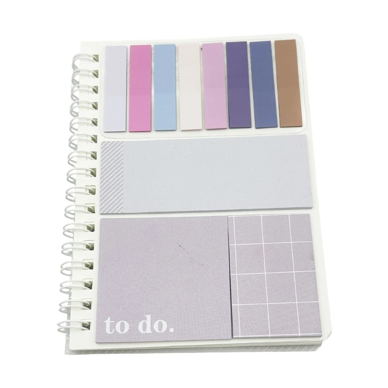  Refillable Notepads and Adhesive Note Set Portable Notebook with Label Sticker For Task Planning Document Organization