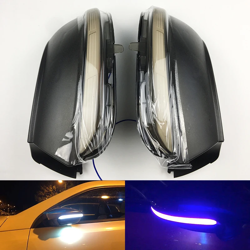 LED Side Wing Dynamic Turn Signal Light For VW Passat CC B7 Beetle Scirocco Jetta MK6 Euro Rearview Mirror Indicator