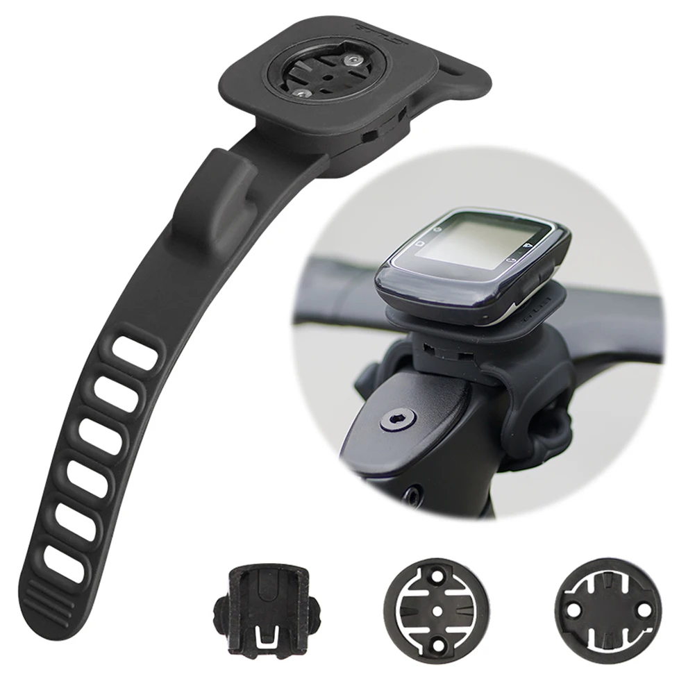 Silikon-Fahrradcomputerhalterung mit Rutschfester Basis, Fahrradcomputer-Halterung, Tachometer-Halter, Fahrradlenker-Computerständer für Garmin