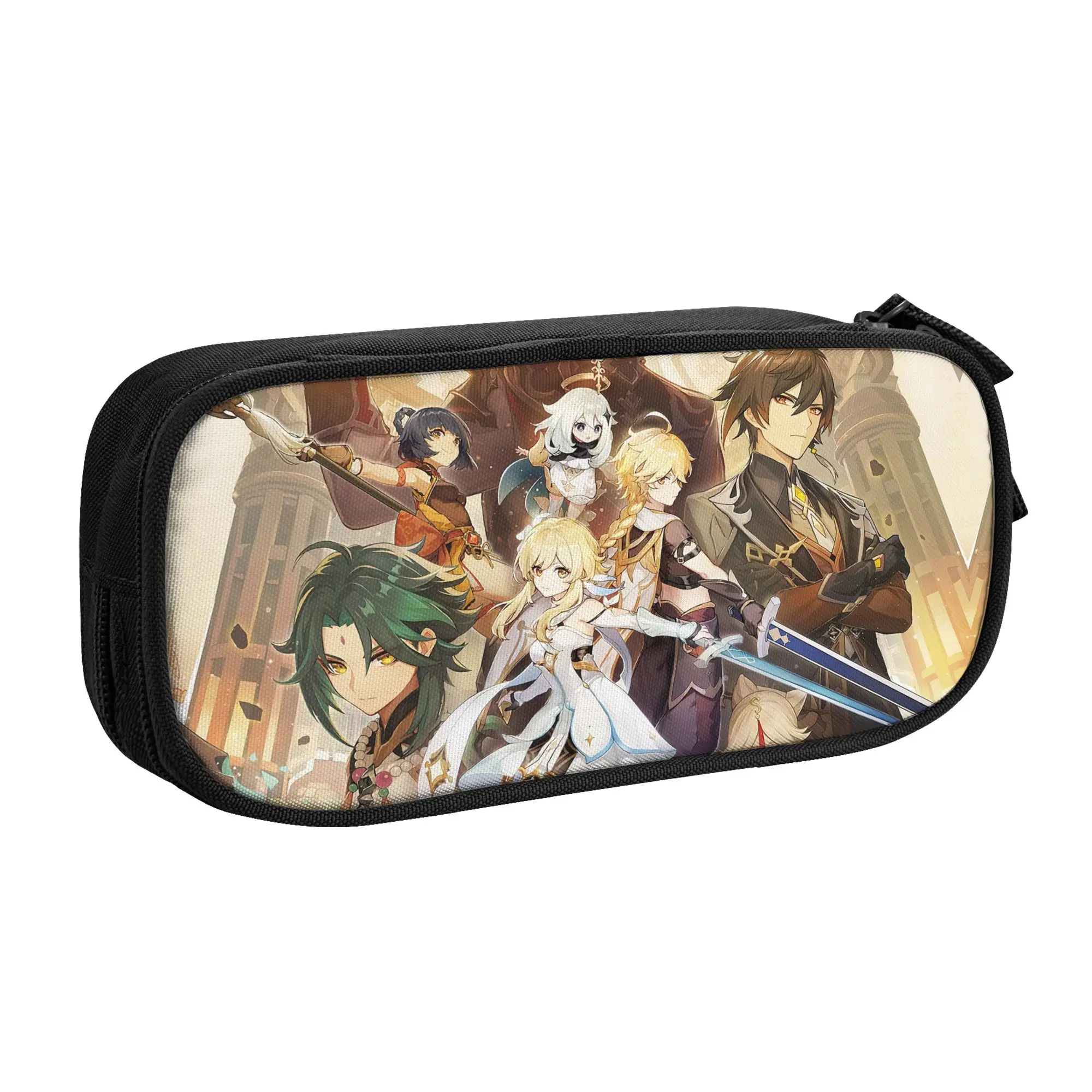 Cute genshin character tier list Pencil Cases painting game anime Pencil Box Pen Student Large Pencil Bags School Stationery