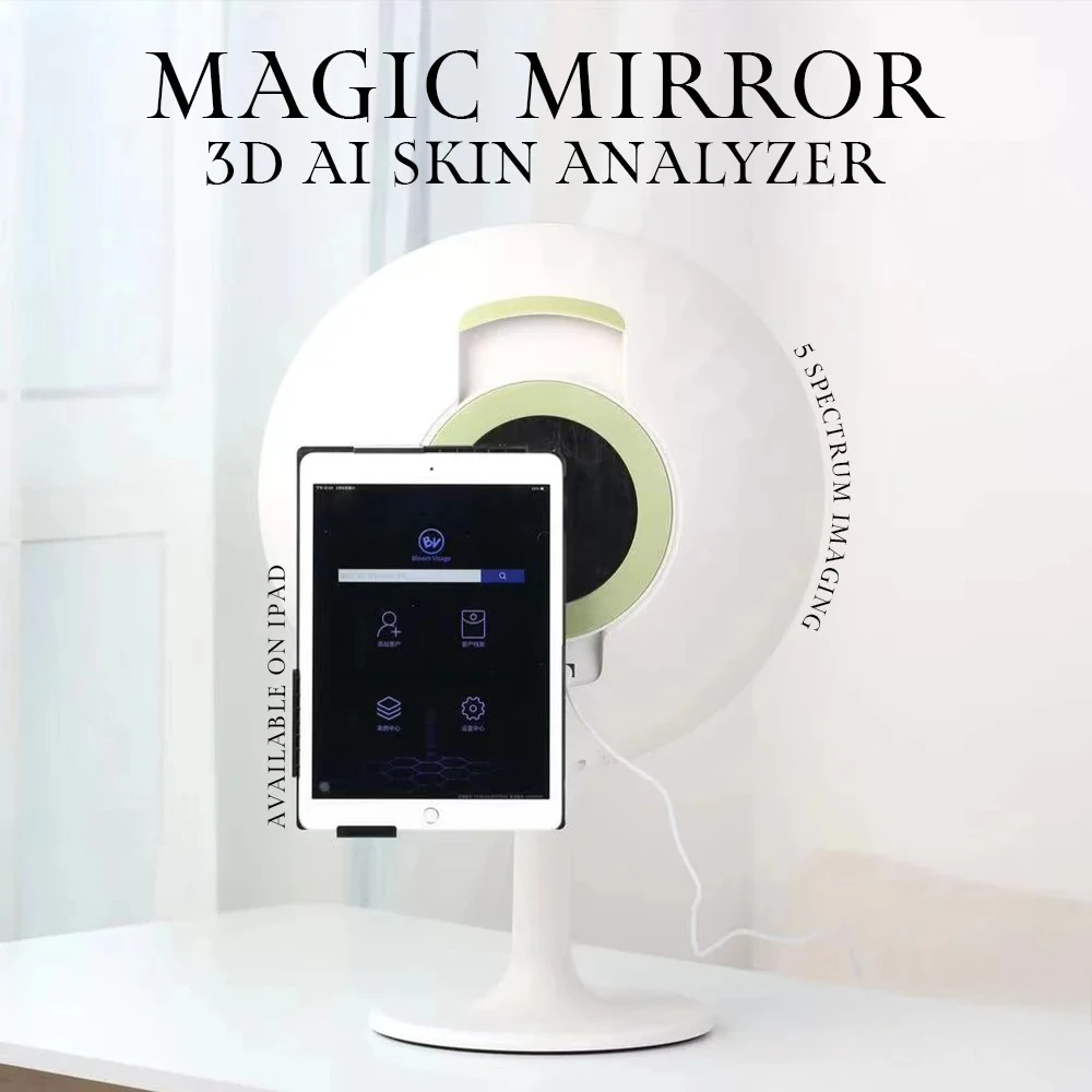 Analizator skóry 3D BV AI Technologia analizy twarzy 3D Wykrywanie problemów skóry - analiza wilgotności Profesjonalne urządzenie do salonu piękności