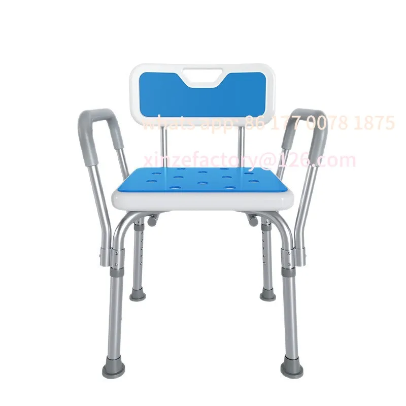 

Настраиваемый стул для ванны для пожилых людей, алюминиевый нескользящий стул для ванной комнаты