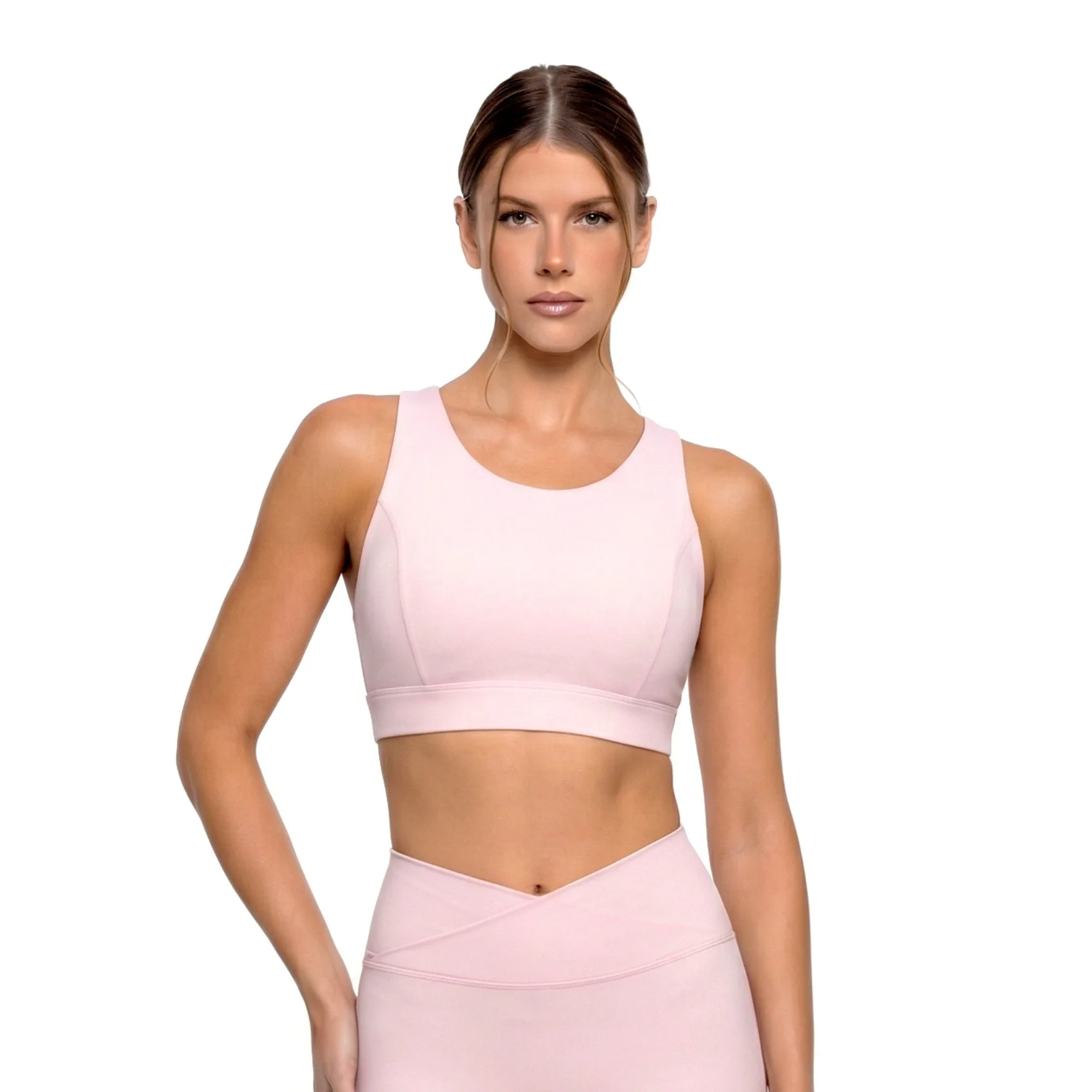 

FUBEIKE Fitness Gym Clothes Fashion Sportswear Woman Gym Sporty Woman Top Women's Shorts Slim Fit Solid Color Workout Clothes