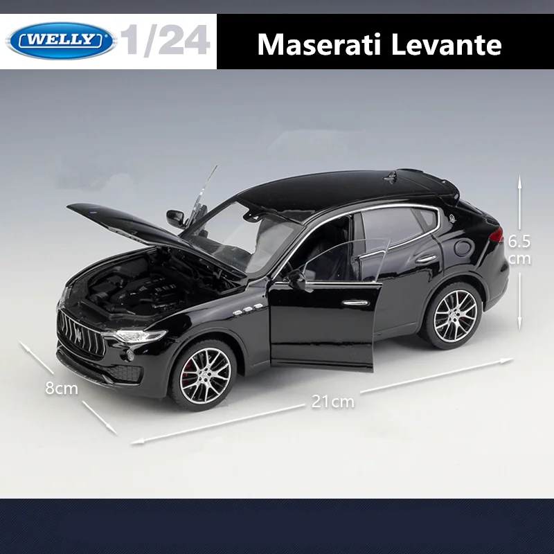 WELLY 1:24 Maserati Levante SUV Alloy Car Model Diecasts Metal Vehicles Car Model High Simulation Collection Childrens Toy Gifts