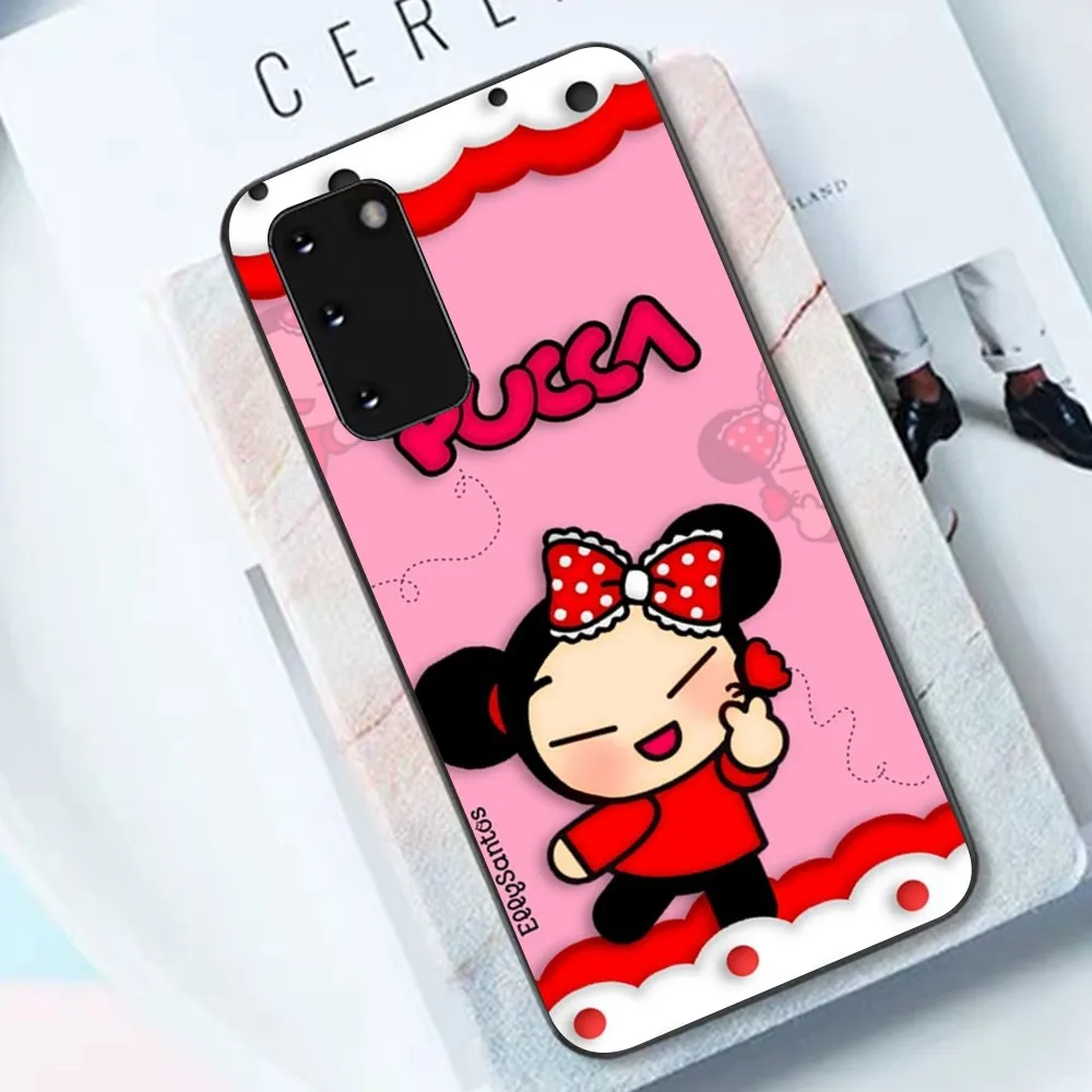 Cute Cartoon Pucca Garu Phone Case For Samsung S 9 10 20 21 22 23 30 23 24 plus lite Ultra FE S10lite Fundas