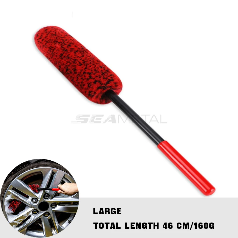 SEAMETAL Auto Wiel Detaillering Borstel Buigbare Auto Wiel Woolies Borstels Auto Cleaning Tools voor Auto Velg Band Wassen Accessoires - afbeelding 1