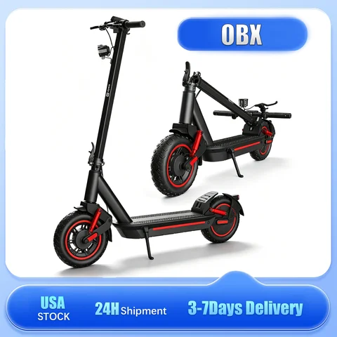 OBX Electric Scooters Adults-1200W Dual Motor 30 MPH Fast Escooter 31 Miles+ Long Range Battery E Scooter for Adult 10'' Off Road Tires Foldable E-Scooters