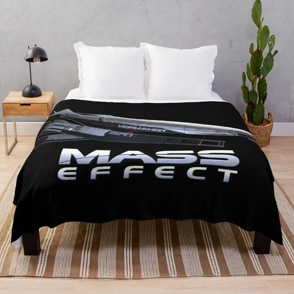 

Mass Effect Normandy SR1 Throw Blanket Cozy Light Blanket for Travel Camping Picnic
