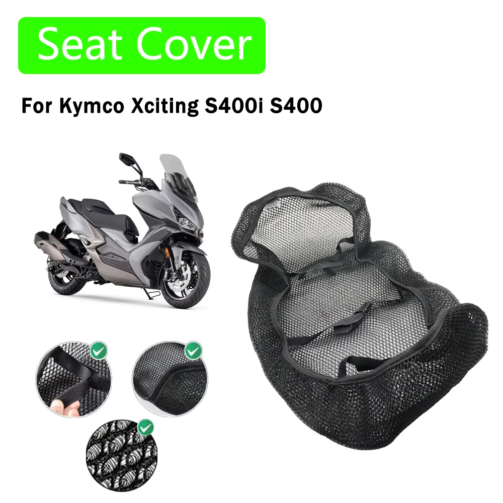 

For Kymco Xciting S 400i S400 S 400 S 400 i Motorcycle Mesh Breathable Seat Cushion Saddle Non-Slip Protection Seat Cover