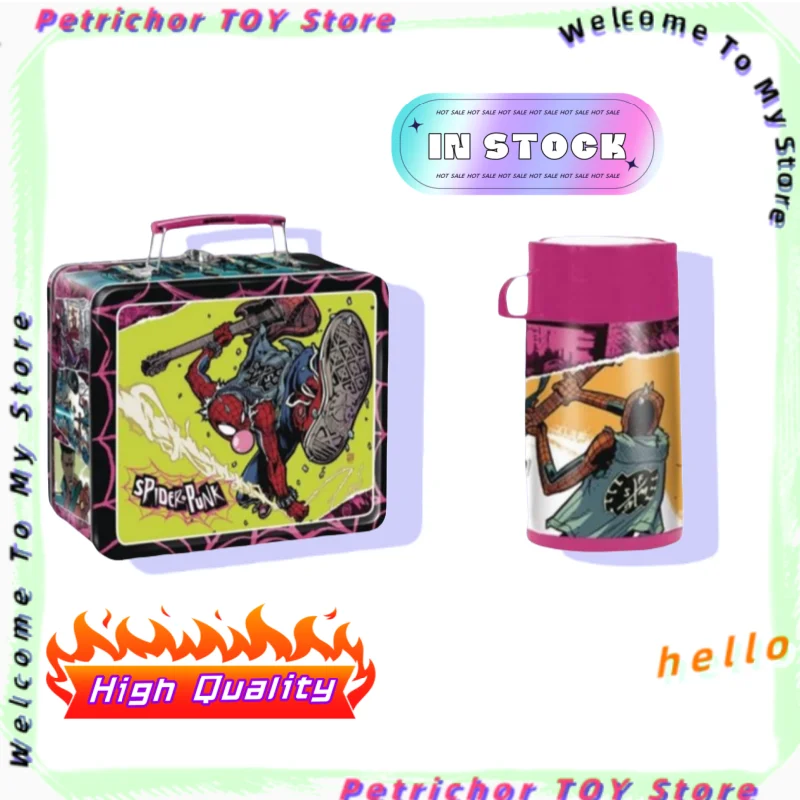 

Marvel New PX Exclusive: Cyber Punk Spider-Man（High-Quality）Metal Lunch Box & Drink Can Set (Surreal In Stock)