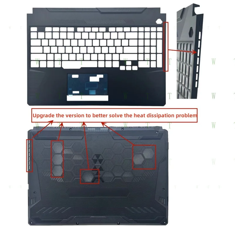 

TT New For ASUS A15 F15 FA506 FX506HM Upper Case Palmrest Cover / Bottom Base Case