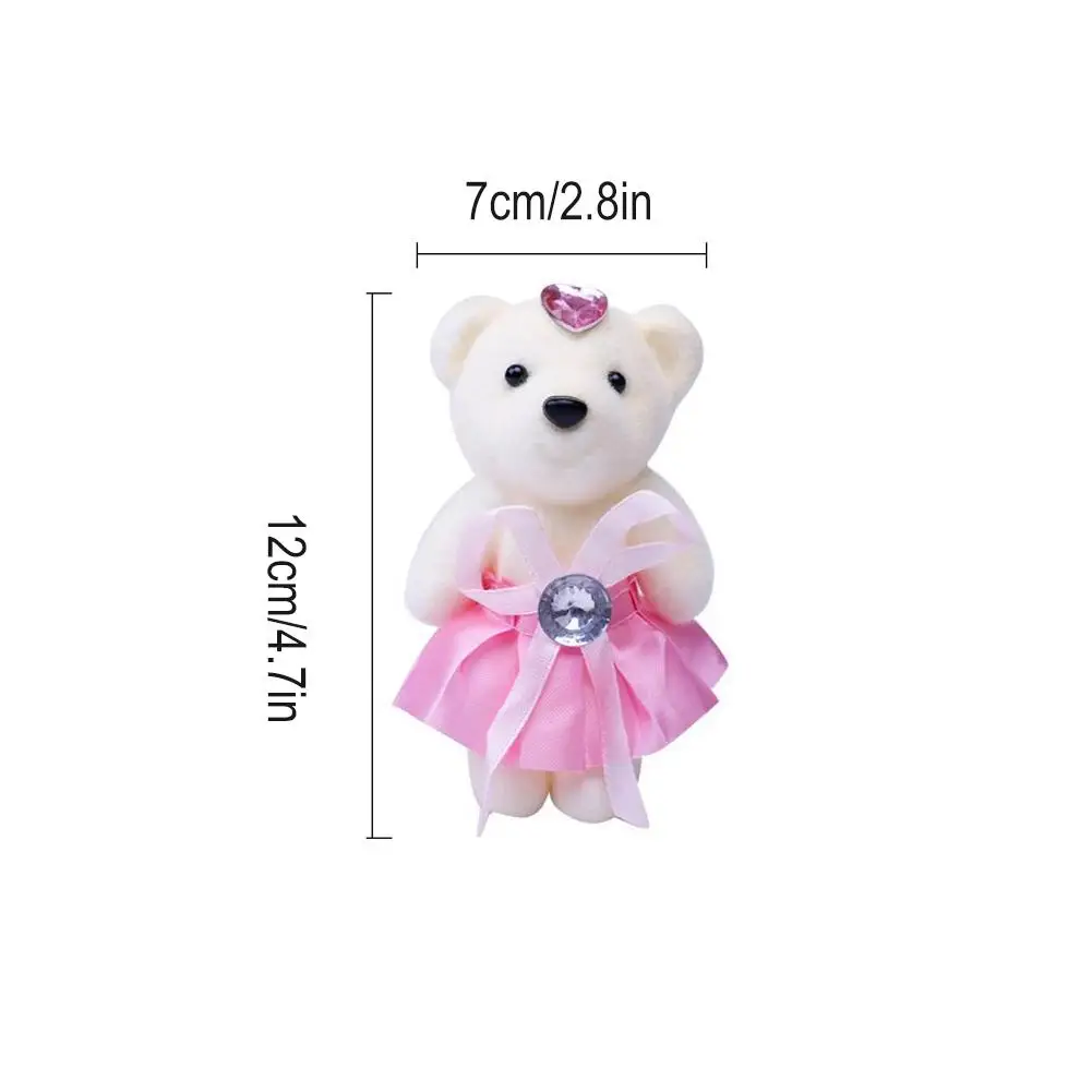 زوجين الدب زهرة باقة الدمى رغوة صغيرة تيدي الدببة أفخم DIY بها بنفسك عيد الحب زهرة الهدايا التعبئة والتغليف الدب زهرة باقة لعبة #6