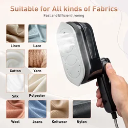 New Foldable LED Digital Display Steam Iron Portable Three-speed Adjustable Steamer 1500W High-power Home Travel Iron