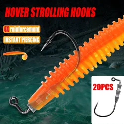 20Pcs Japan Lure Hover strolling Hooks 0.6g 1g Small Soft Lure Hooks Jig Hook High Carbon Steel Fishing Accessories