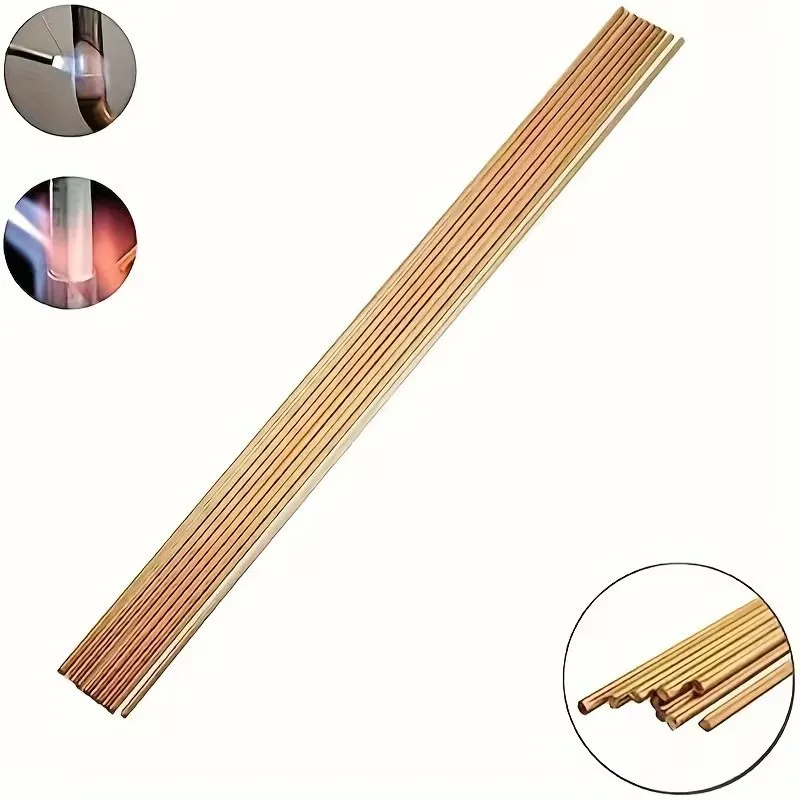 9Pc d4×500mm Brass Welding Rod Kit for Large Factory Repair Base Heavy Industry Workshop Heavy-Duty Welding Supply