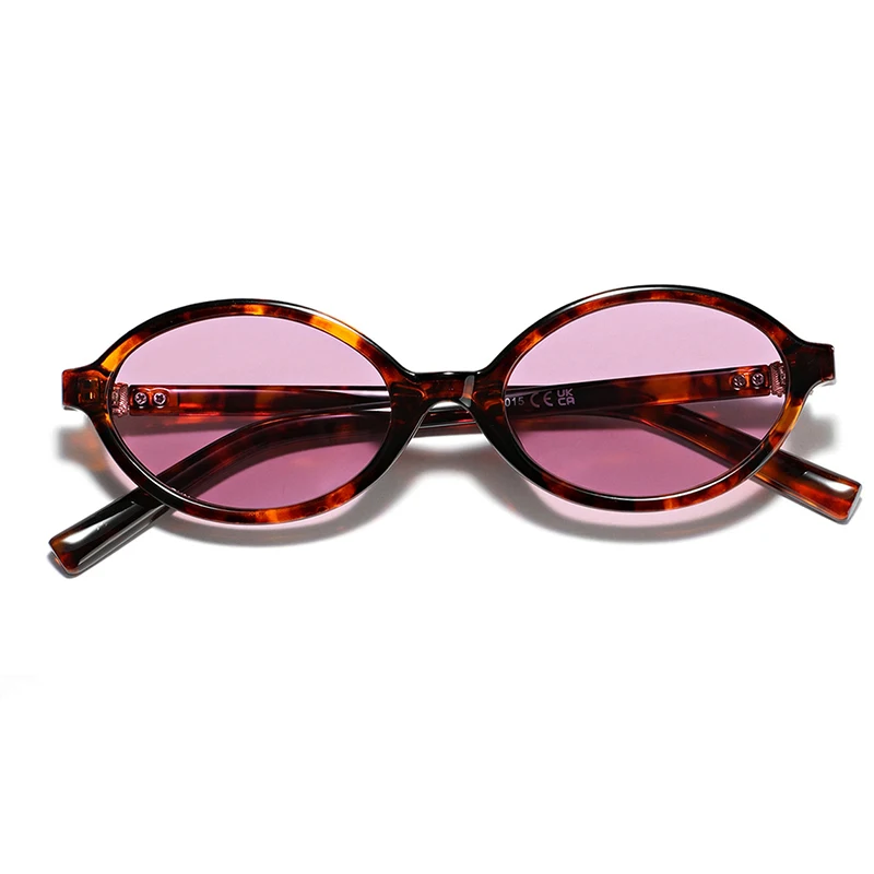 Y2K Retro Oval Frame Glasses Women Leopard Ins Sweet Cool Sunglasses Trendy girl Decorative Goggles Reading Computer Eyeglasses