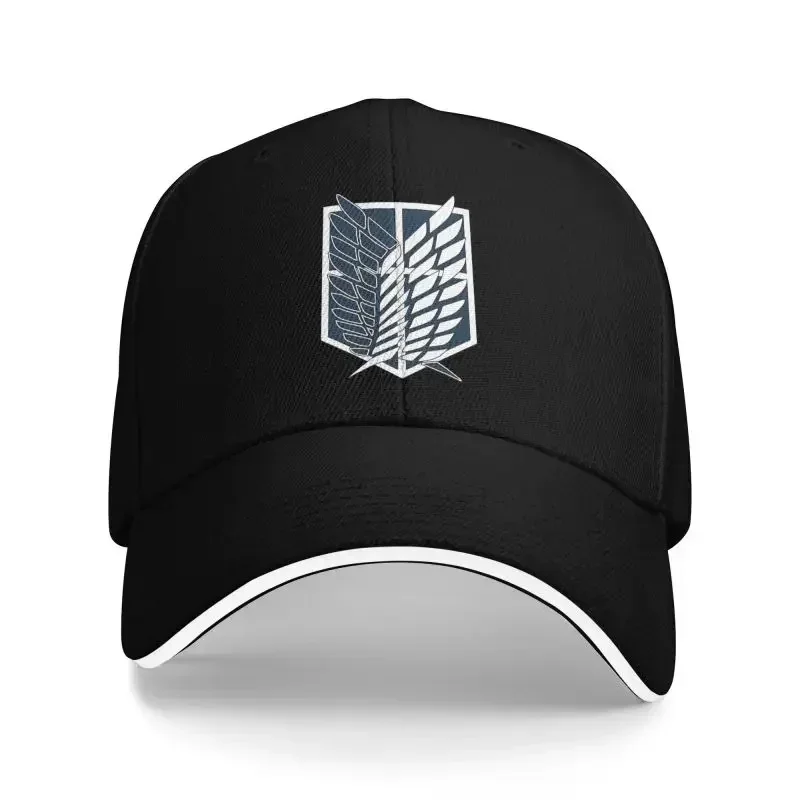 Attack On Titan Print Sandwich Baseball Caps Wings Of Freedom Mikasa Snapback Hats Daily Bucket Cap Unisex Adjustable Hat