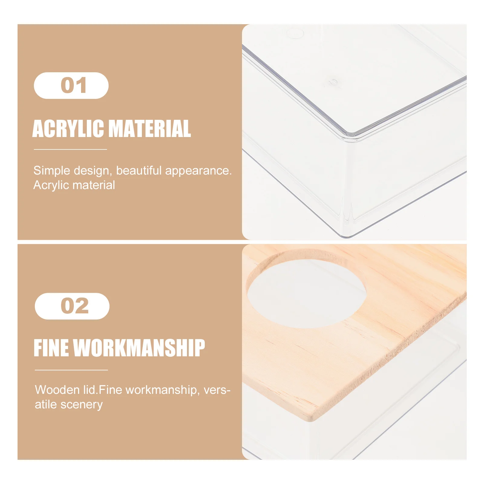 

Hamster Sand Bath Container Acrylic Bathtub Lid Odorless Multi-Functional Bathroom Pet Accessory Hamster Litter Box